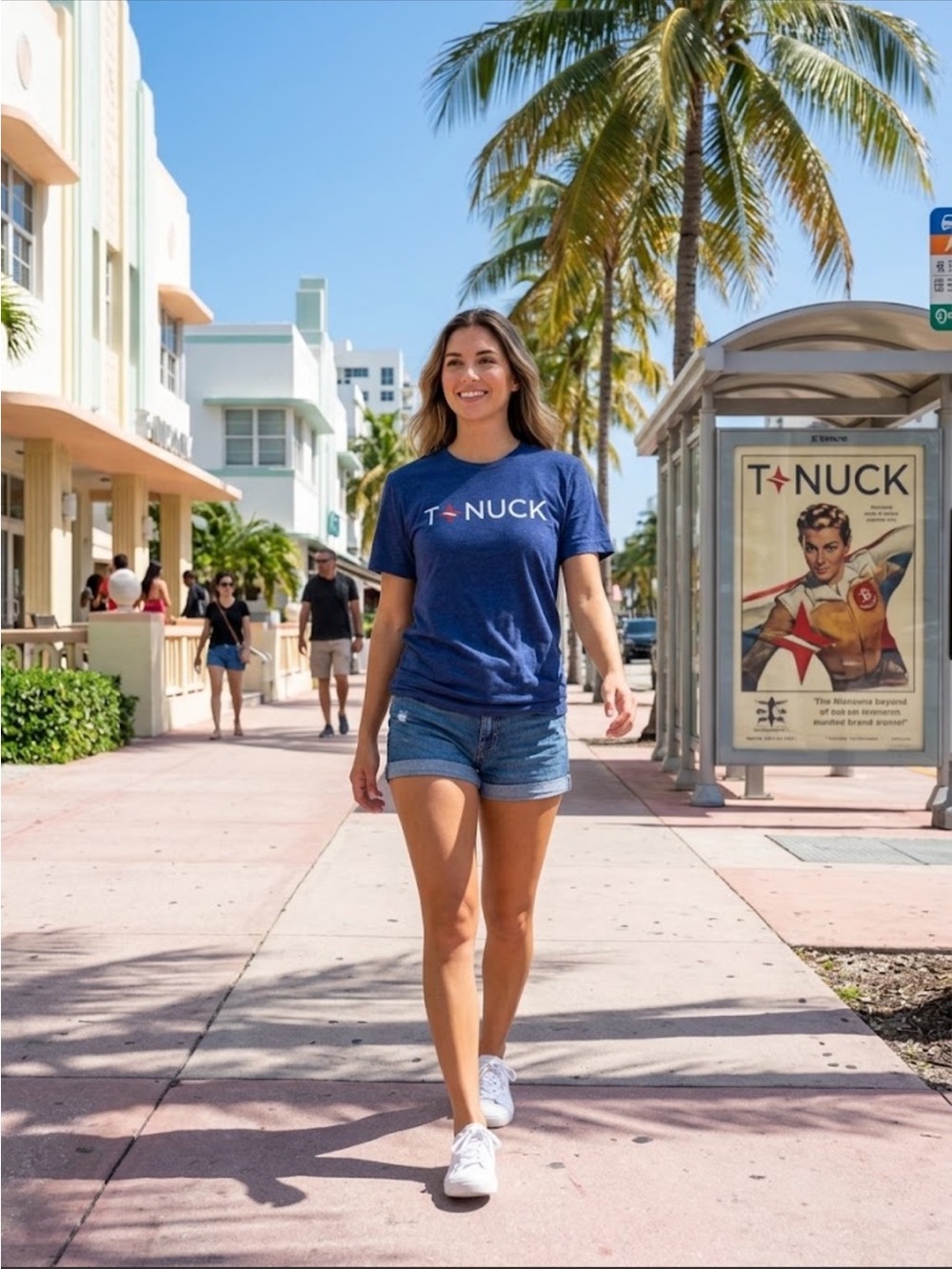 Tuckernuck Logo American Apparel Tri-Blend Tee in Blue  Tshirt